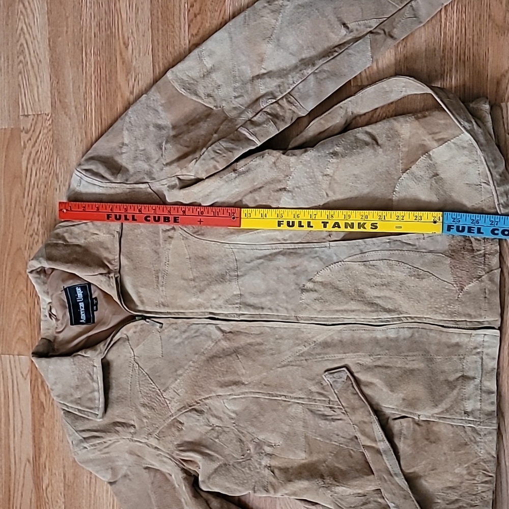 Leather Patchwork Zip Up Jacket. Size Xxl - image 6